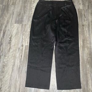 Guess Black Satin Trousers Size 8